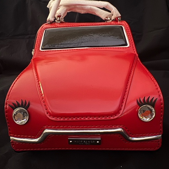 NWT The Kate Spade New York "Rose-Colored Glasses" Red Car Bag - Picture 10 of 16
